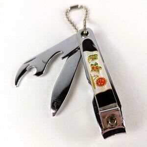 Vintage 60s/70s Deadstock Nail Clippers - White/Black